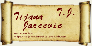 Tijana Jarčević vizit kartica